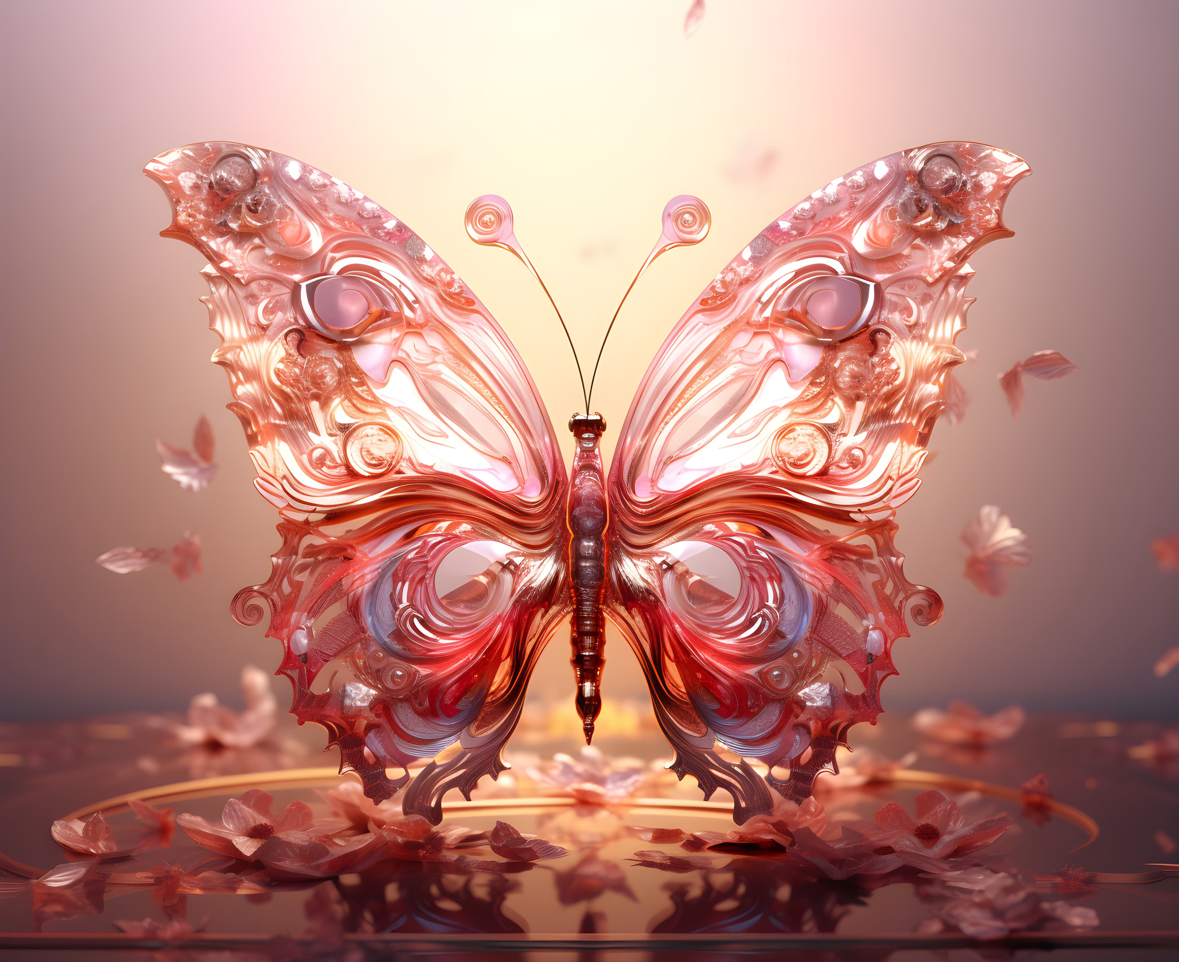 De roze vlinder