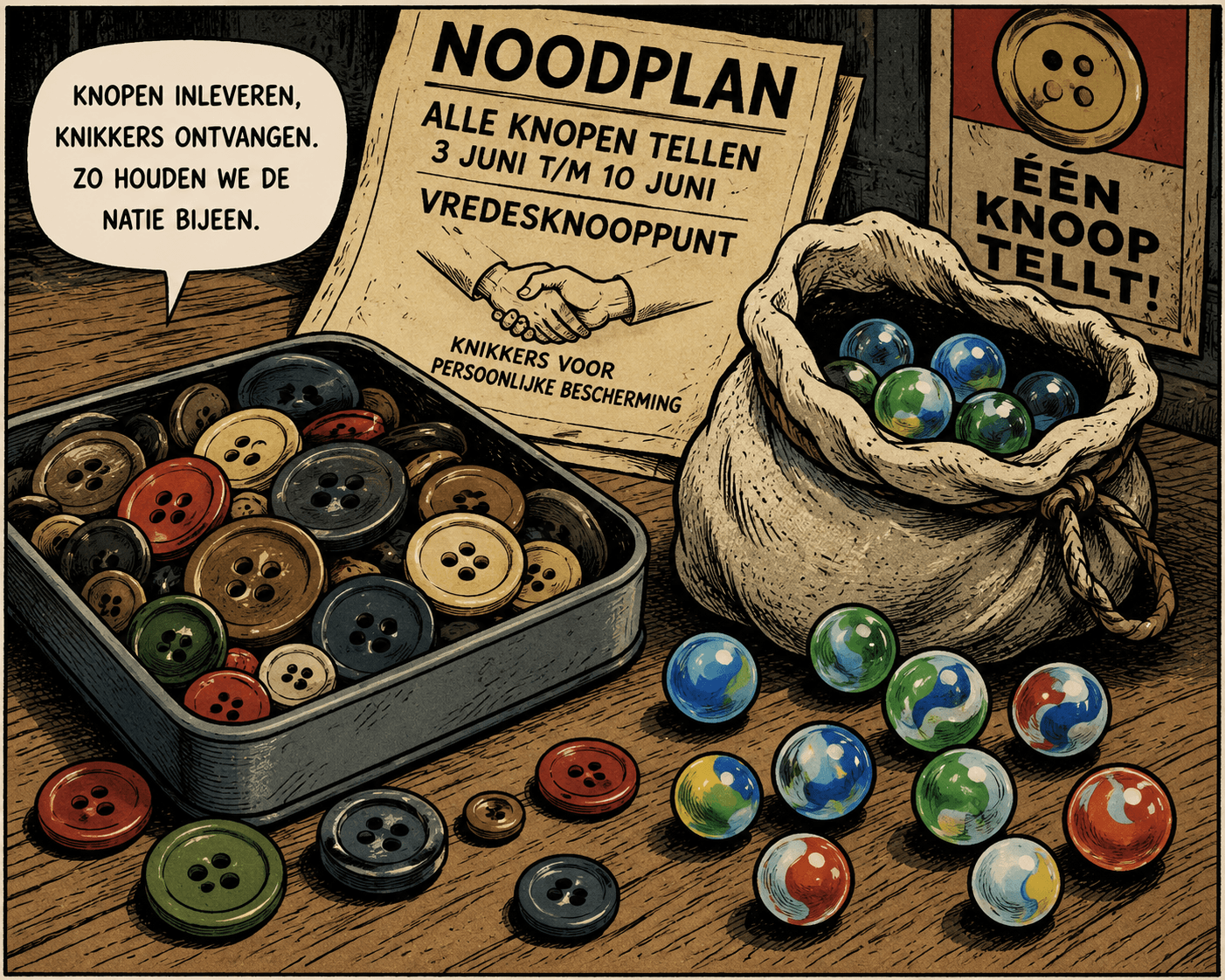 Knopen en knikkers